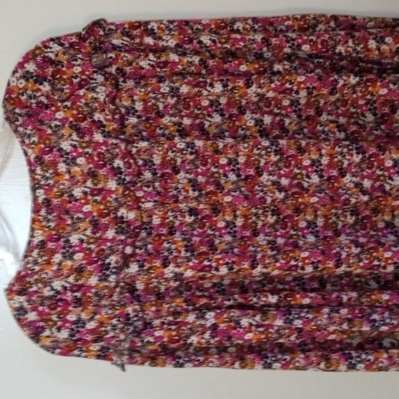 Jane and Delancey floral long sleeve peasant top women's size medium - Picture 9 of 10